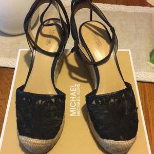 Michael Kors Margie lace espadrilles, size 8